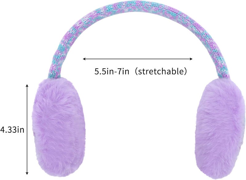 BUTITNOW Kids Knit Earmuffs Soft Plush Comfortable Winter Outdoor Ear Warmers for Boys Girls Age 4-16 Years - Image 3